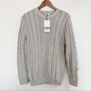 zara / cable knit sweater